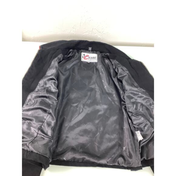 Chase Authentics Fully Patched Zippered Cropped Black denim jacket SZ 2XL - Picture 10 of 12